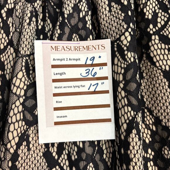 HD in Paris Anthropologie Dress Black Lace Overlay Sleeveless Cocktail Sheath L - Picture 10 of 11